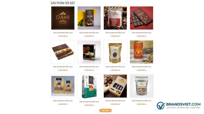 Section sản phẩm nổi bật Theme WordPress bán cafe 02