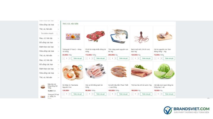 Section danh sách sản phẩm 03 Theme WordPress bách hóa xanh