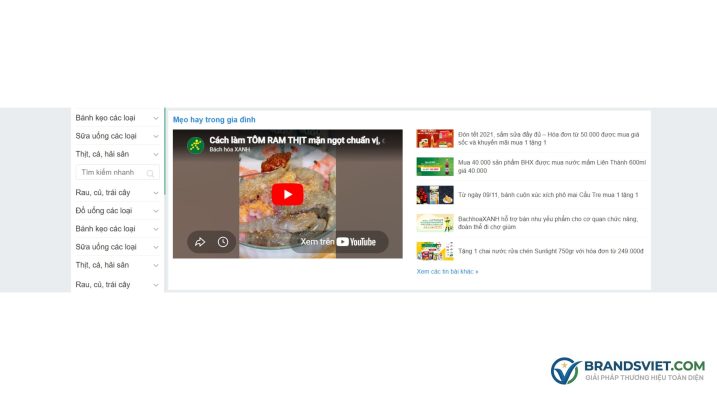 Section nội dung bổ trợ Theme WordPress Bách Hóa Xanh