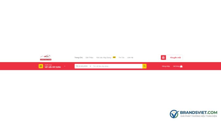 Header Theme WordPress bán vật liệu xây dựng