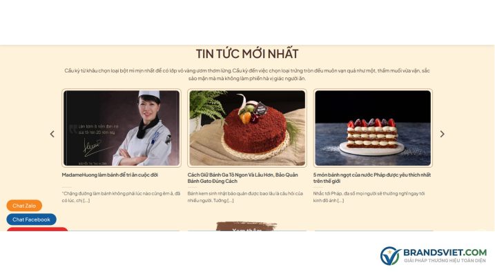Section Tin tức Theme WordPress bán bánh trung thu