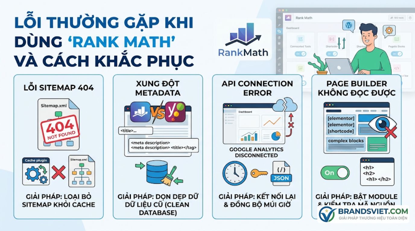 Lỗi thường gặp khi dùng Rank Math và cách khắc phục
