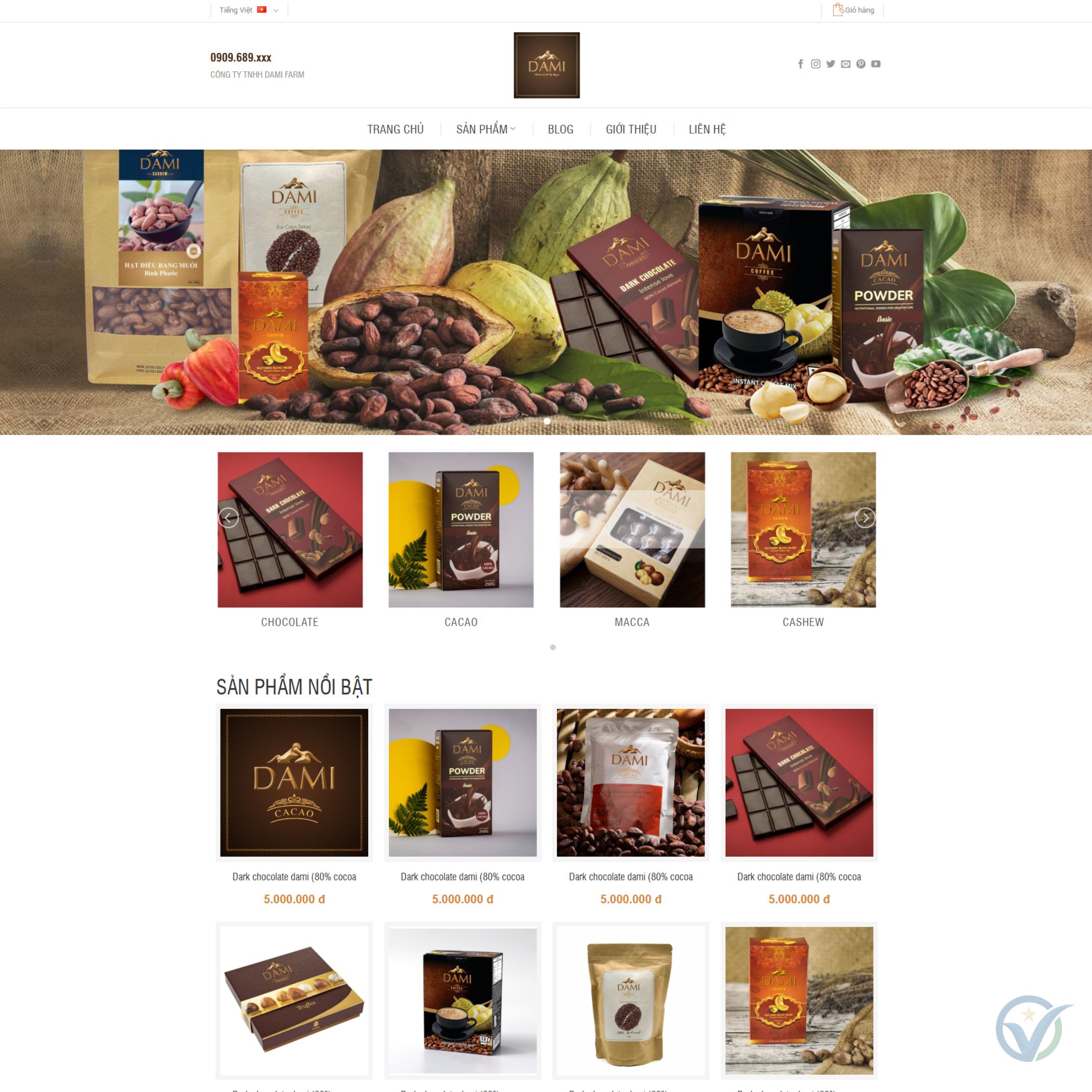Theme WordPress bán cafe 02