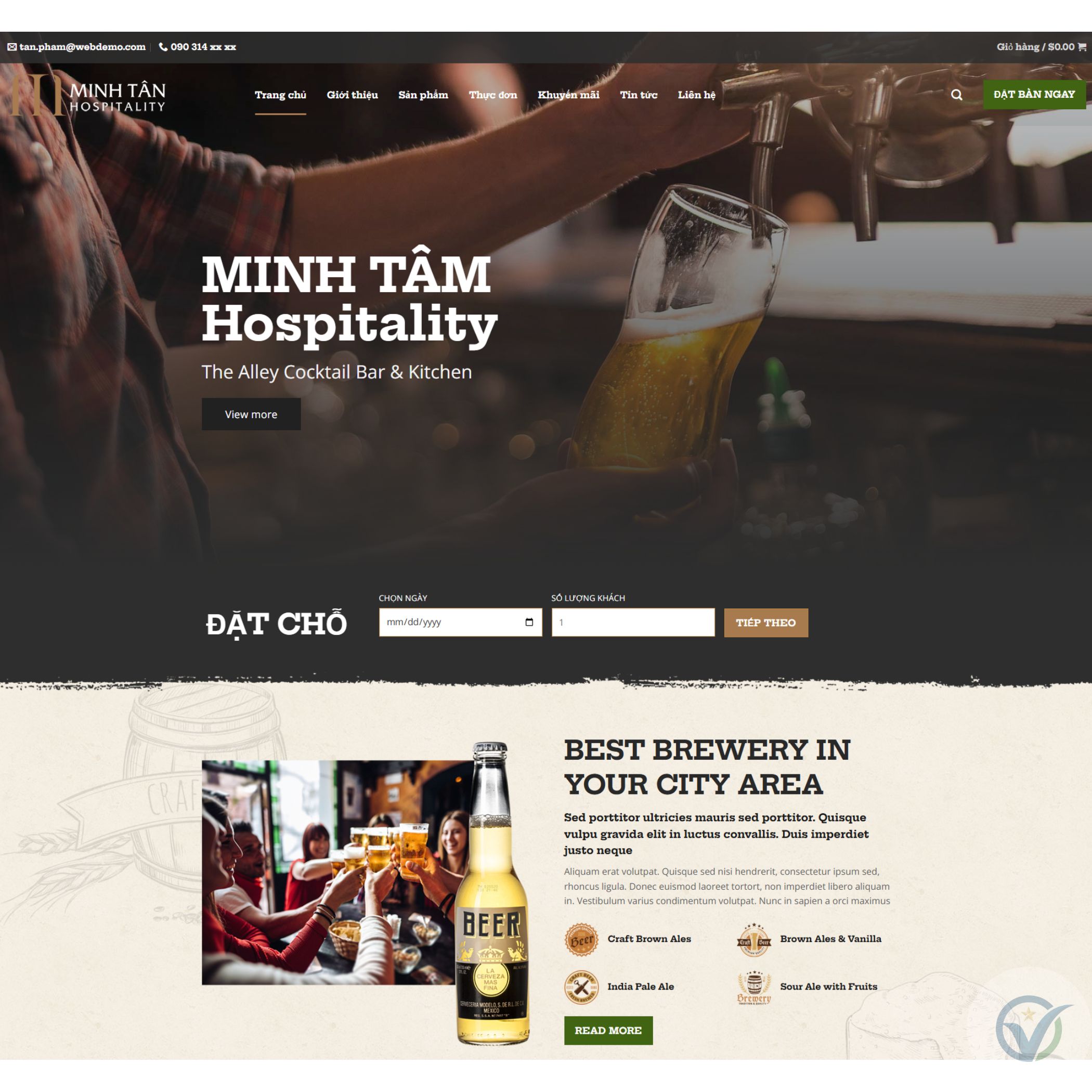 Theme WordPress bán bia rượu