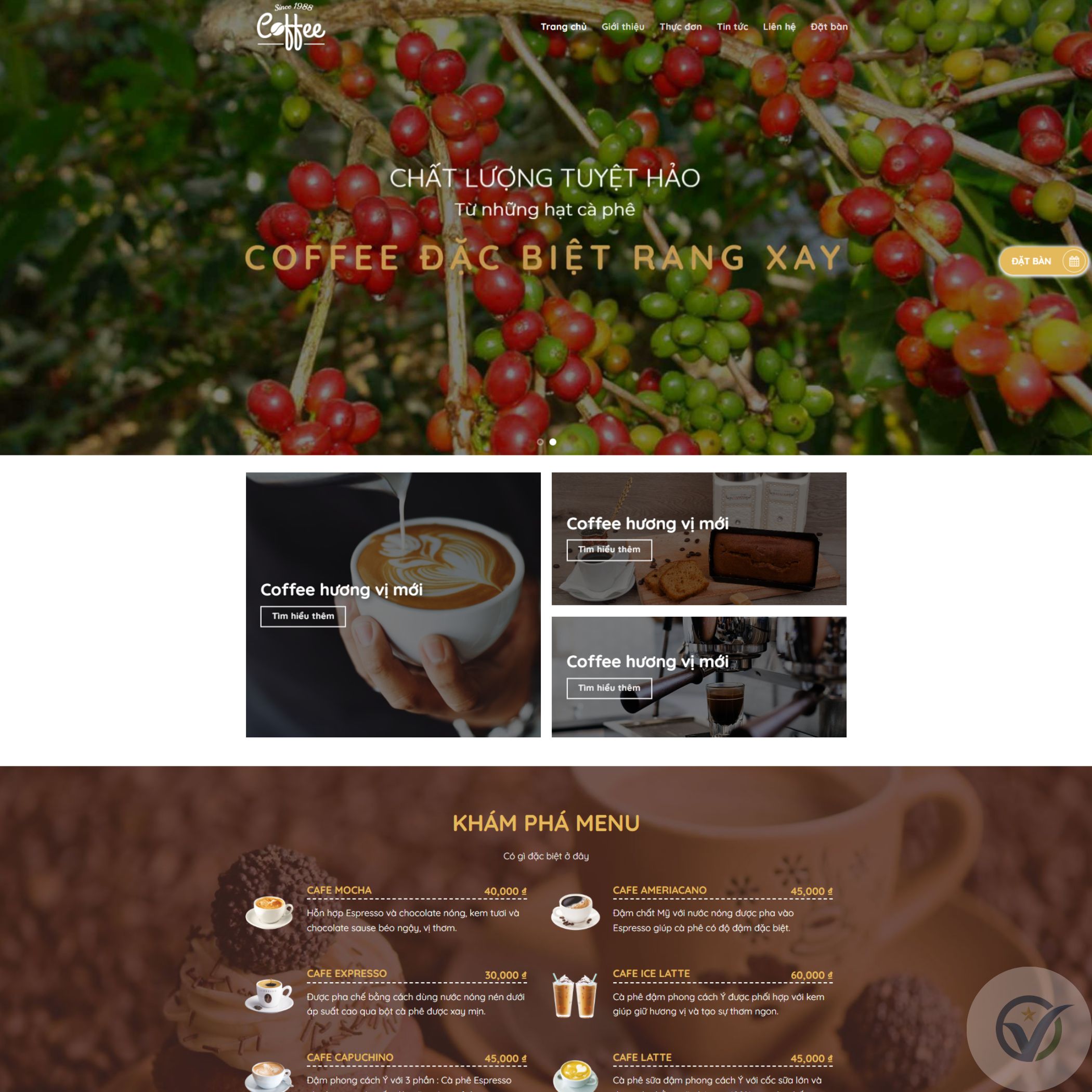 Theme WordPress bán cafe 03
