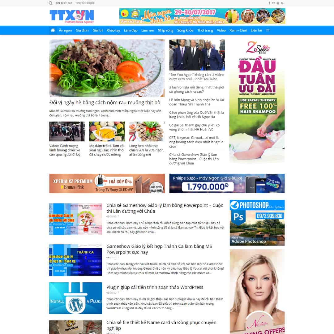 Alternative view of Theme WordPress tin tức 02