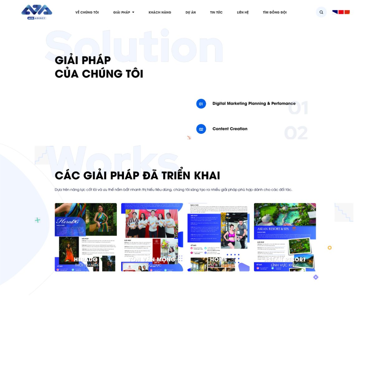 theme công ty agency marketing online