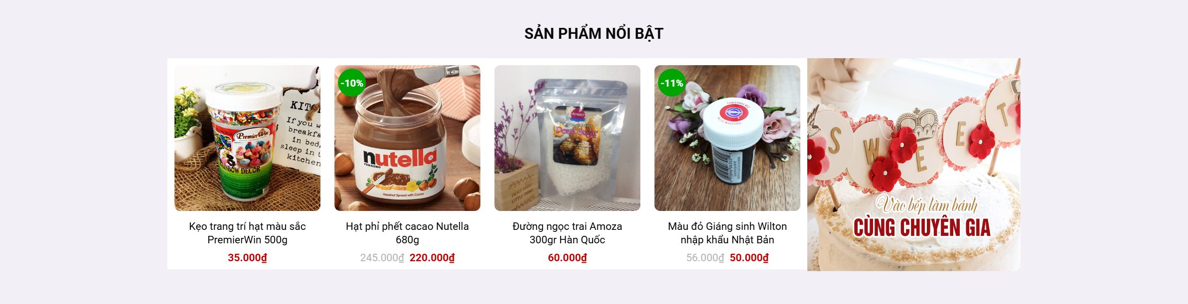 Theme bán nguyên liệu làm bánh - Khối sản phẩm nổi bật của theme bán nguyên liệu làm bánh