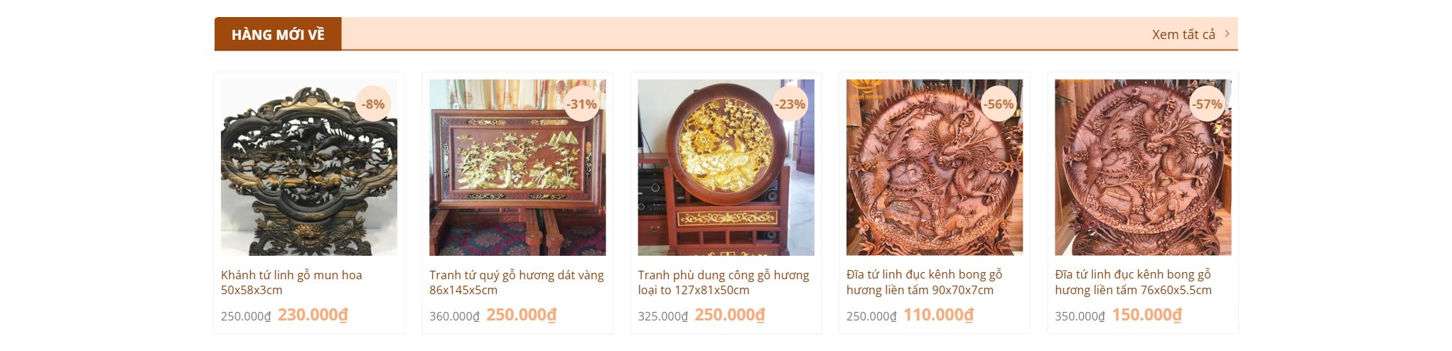 Theme bán tranh gỗ - Khối hàng mới về của theme bán tranh gỗ
