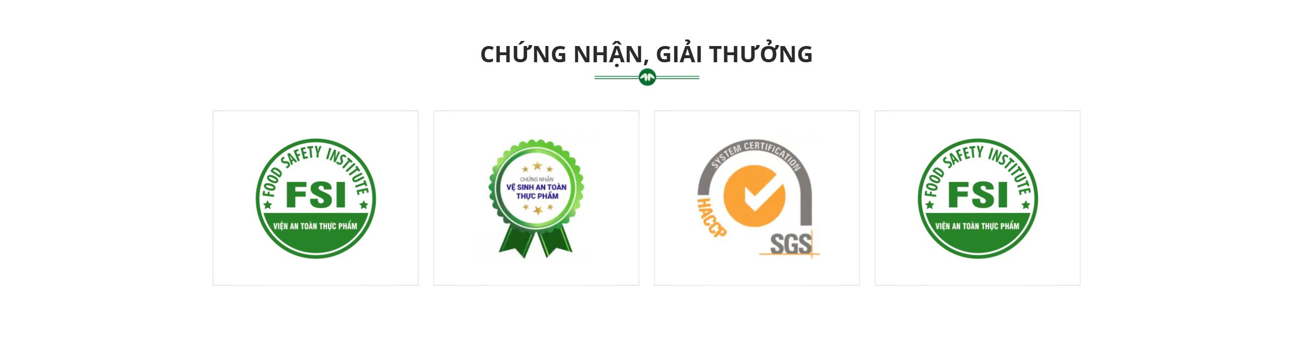 Chứng nhận giải thưởng trên theme công ty bán gạo