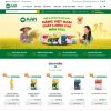 Giao diện thực tế website theme công ty bán gạo A An