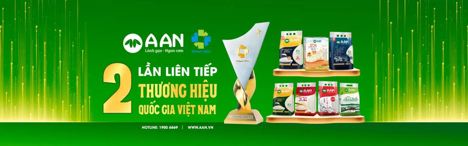 Giao diện trang chủ theme công ty bán gạo