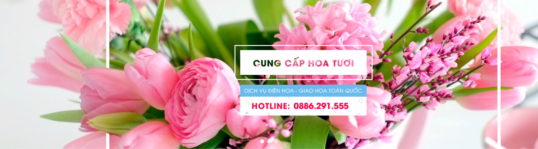 Theme điện hoa - Slider dịch vụ điện hoa của mẫu website