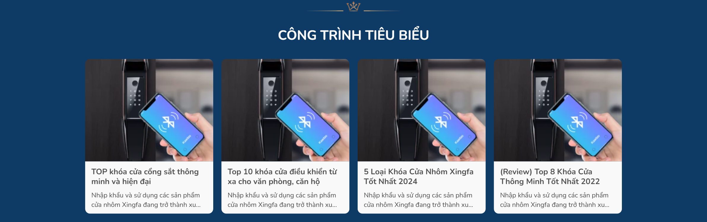 Công trình tiêu biểu trên theme khóa cửa vân tay