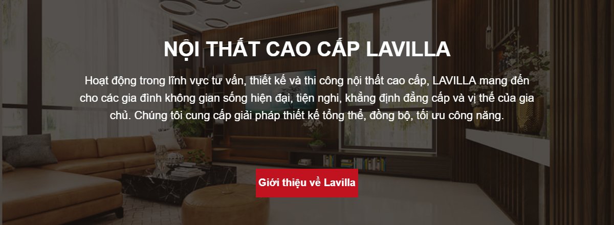 Khối nội thất cao cấp Lavilla trên theme công ty kiến trúc nội thất