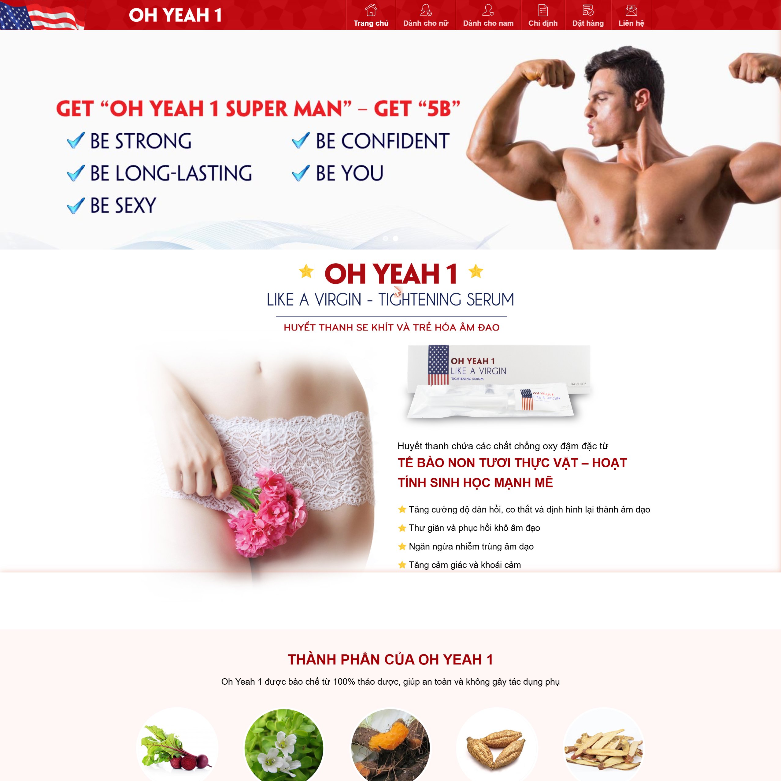 Theme landing page thực phẩm chức năng