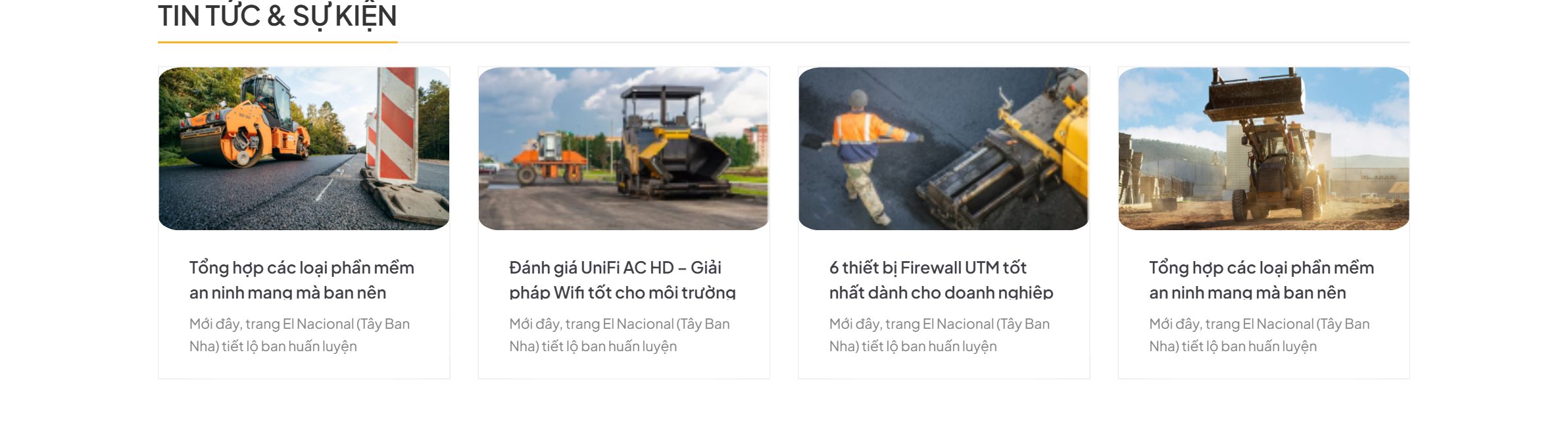 Tin tức sự kiện trên theme máy công trình