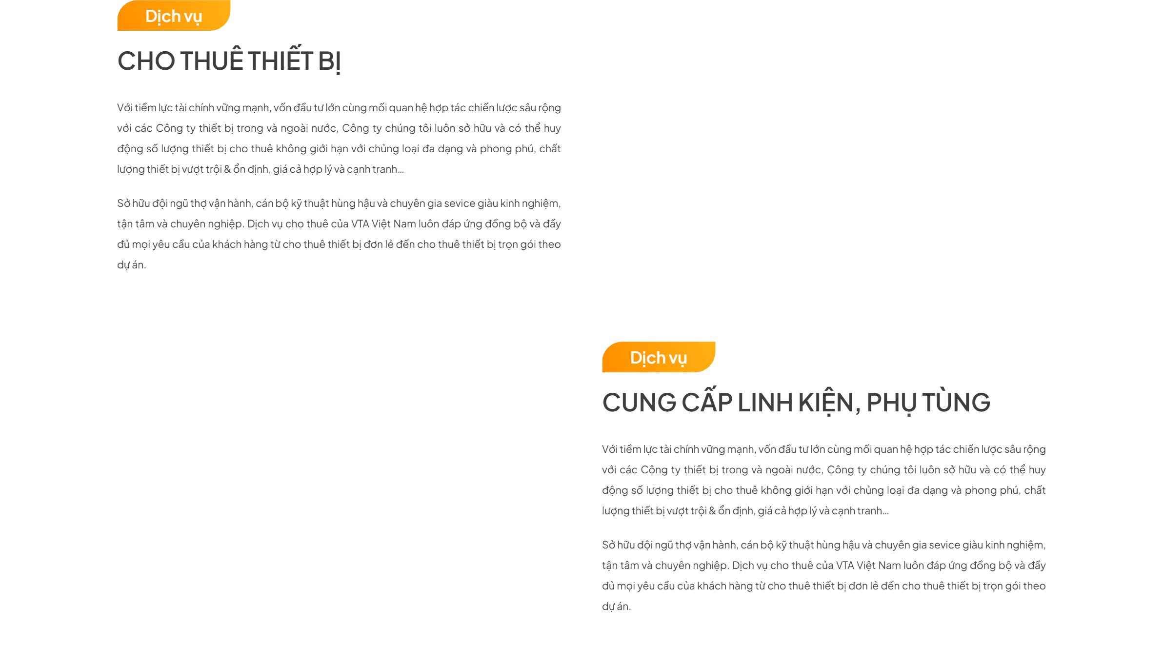Dịch vụ cho thuê trên theme máy công trình