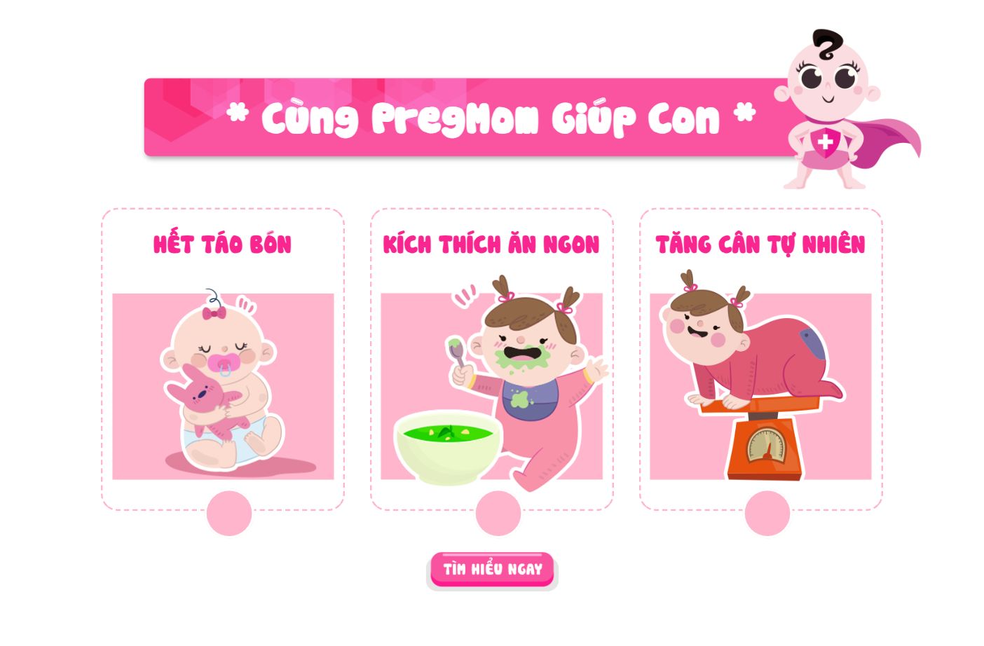 Theme sản phẩm mẹ và bé - Khối công dụng cho mẹ và bé