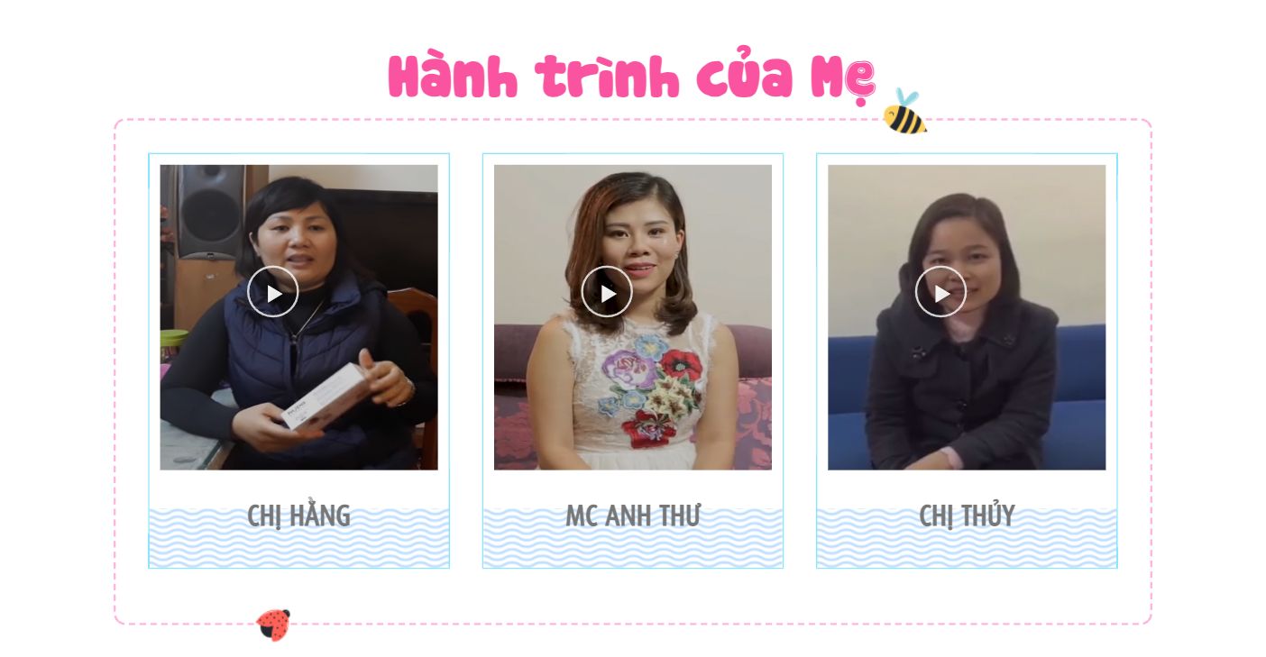 Theme sản phẩm mẹ và bé - Khối cảm nhận khách hàng của theme sản phẩm mẹ và bé