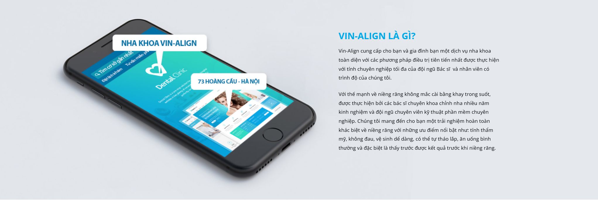 Theme nha khoa - Khối giới thiệu dịch vụ của theme nha khoa