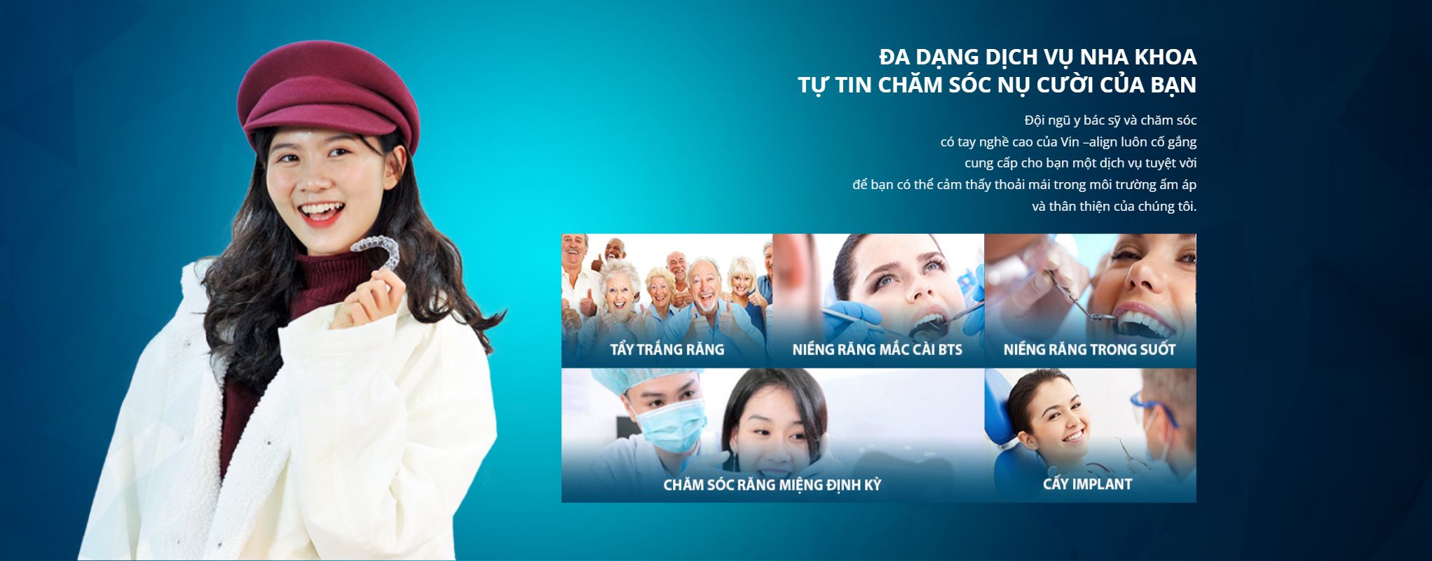 Theme nha khoa - Khối dịch vụ của theme nha khoa