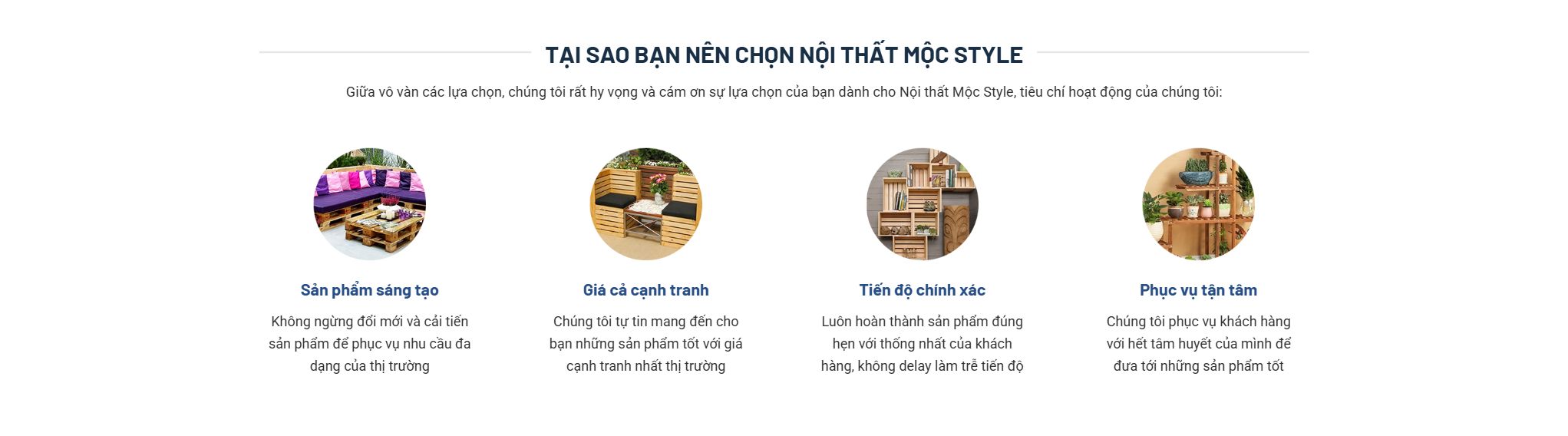 Theme bán nội thất - Khối tại sao chọn của theme bán nội thất