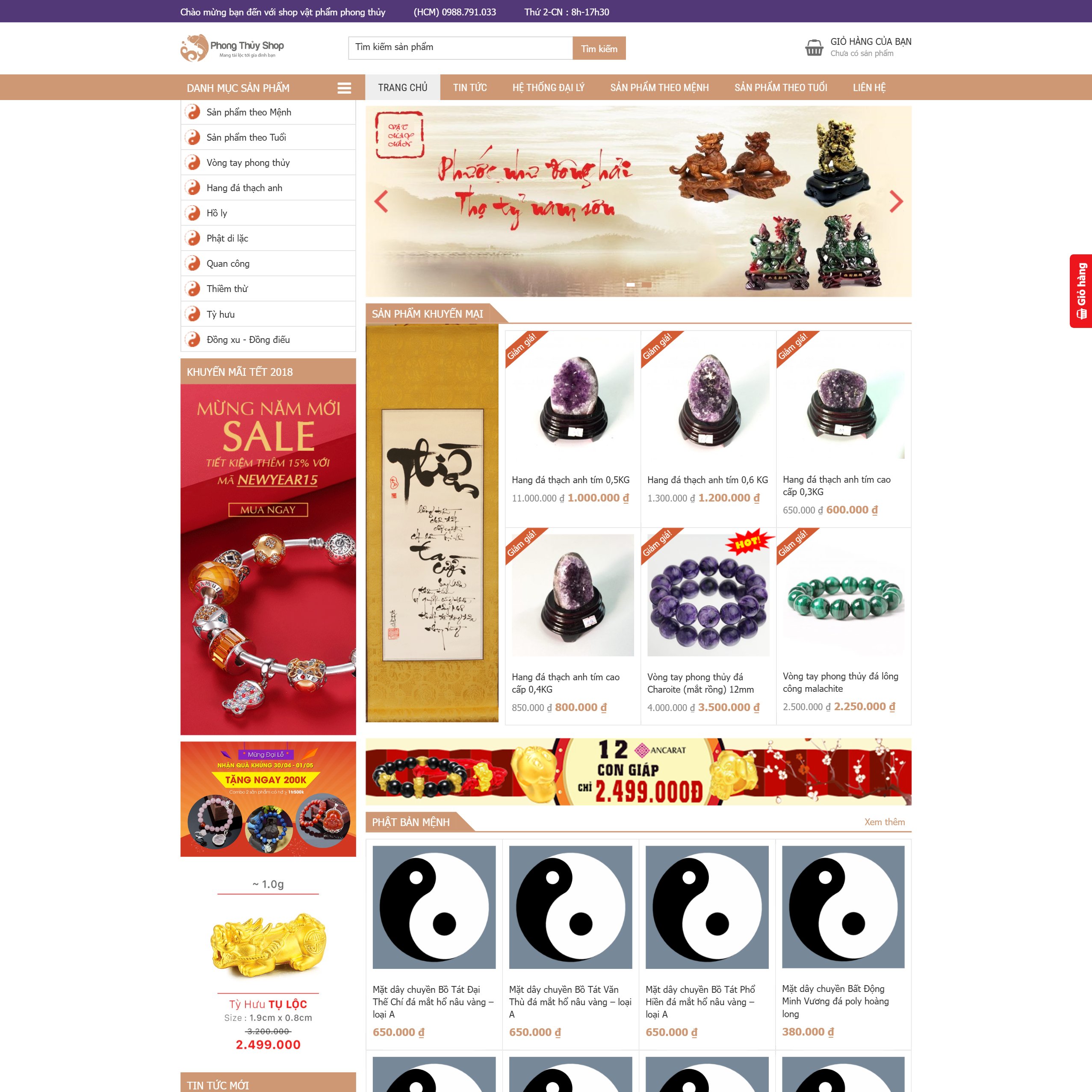 Theme shop đá phong thủy mẫu 2 - ảnh đại diện