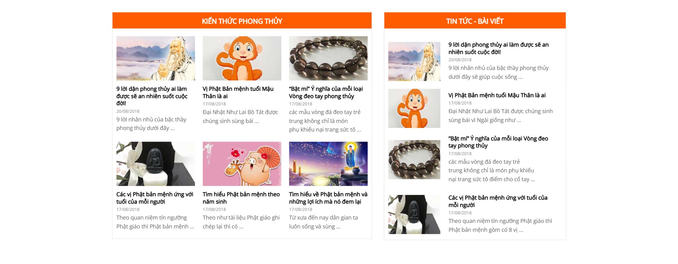 Theme bán đồ phong thủy - Thêm khối sản phẩm phong thủy của mẫu website