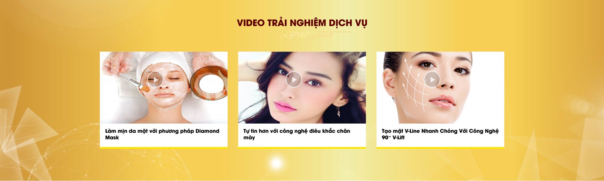 Theme spa thẩm mỹ viện - Khối dịch vụ trẻ hóa da của mẫu website