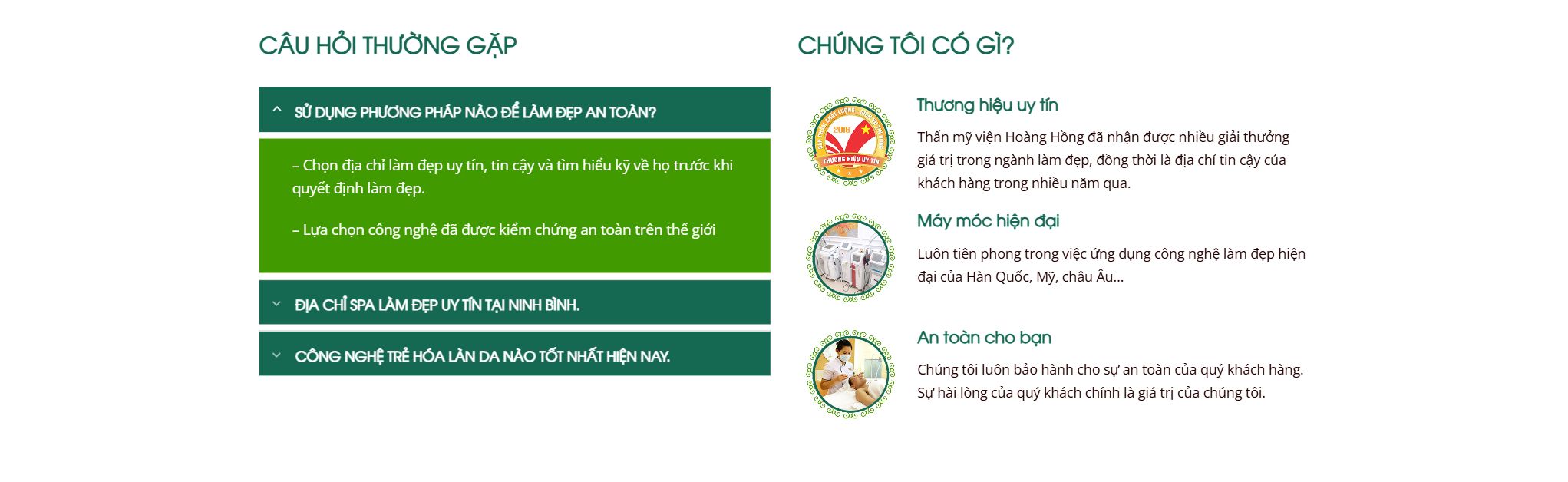Theme thẩm mỹ viện - Chân trang và form đăng ký tư vấn