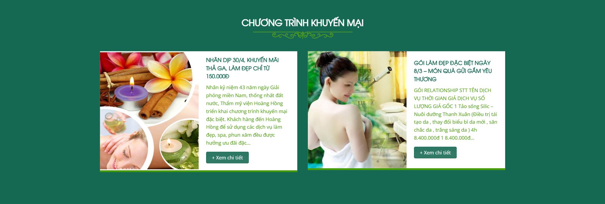 Theme thẩm mỹ viện - Thêm khối dịch vụ và liệu trình của mẫu website