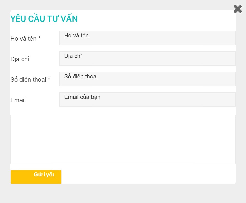 Form yêu cầu tư vấn theme thế giới di động