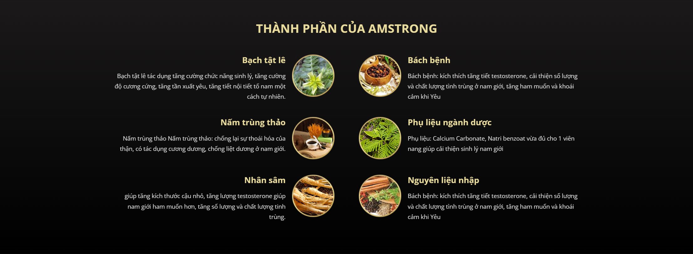 Theme thực phẩm chức năng - Khối thành phần và công dụng nổi bật