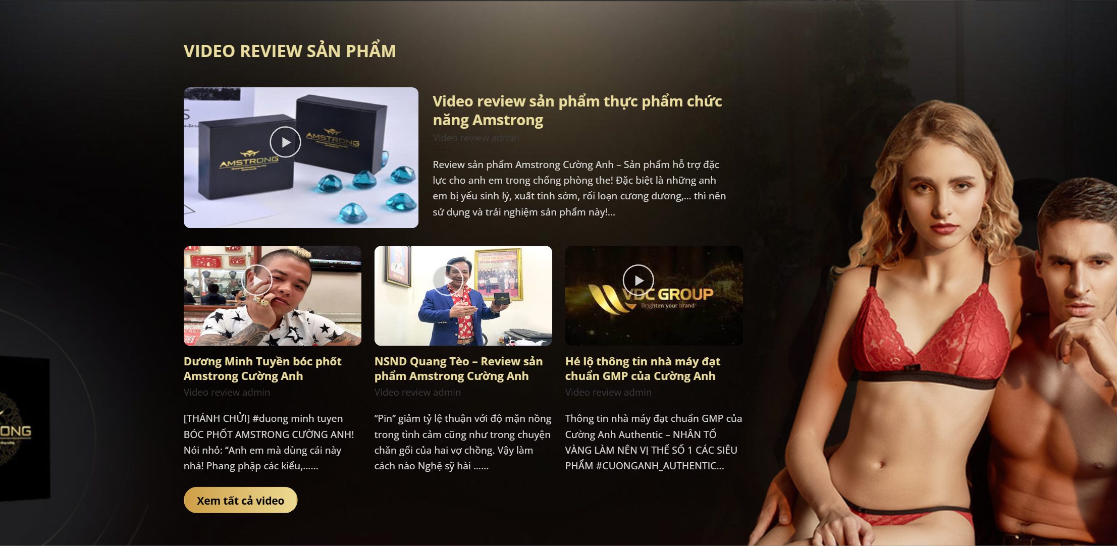 Theme thực phẩm chức năng - Khối đánh giá của khách hàng