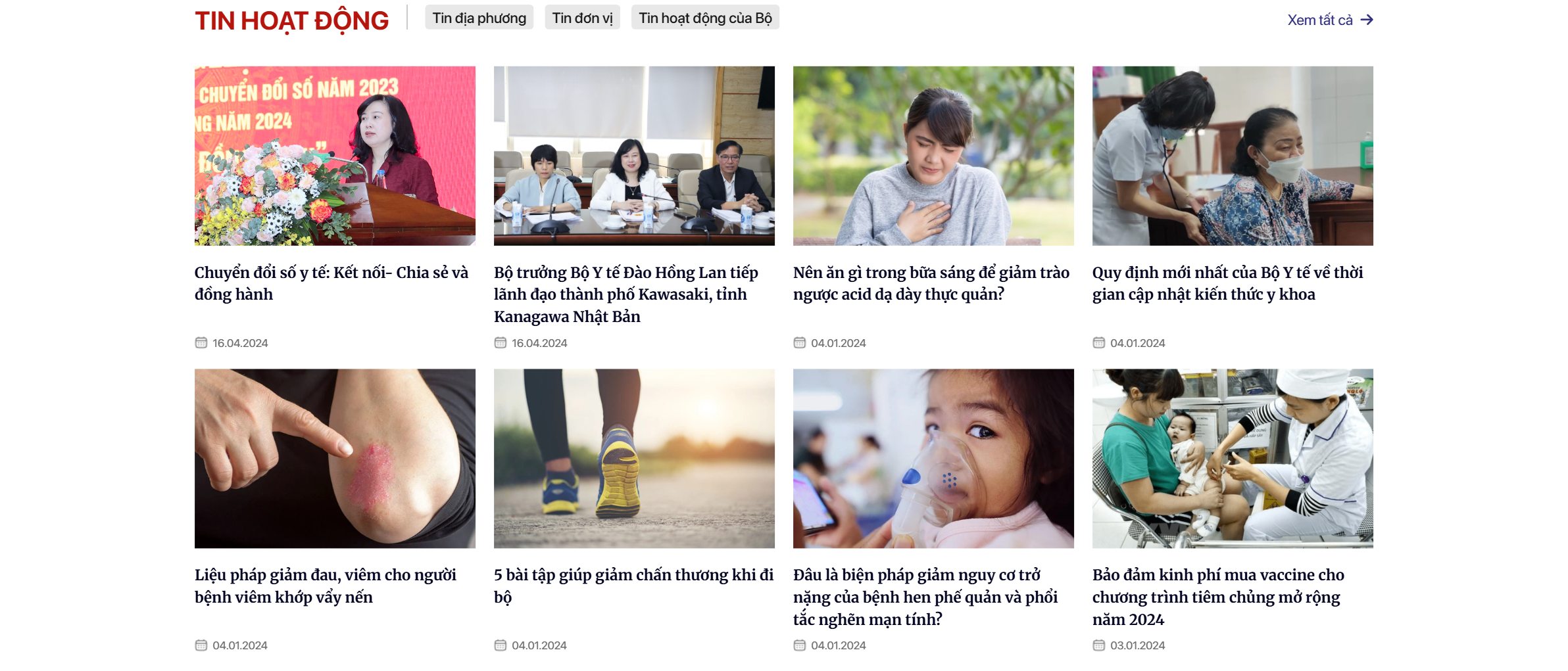 Khối tin hoạt động trên theme website tin tức