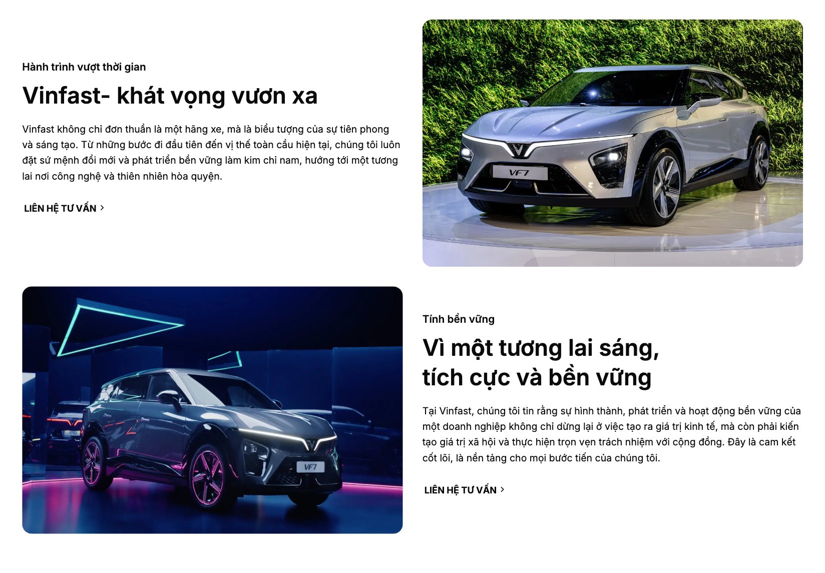 Khối câu chuyện thương hiệu VinFast