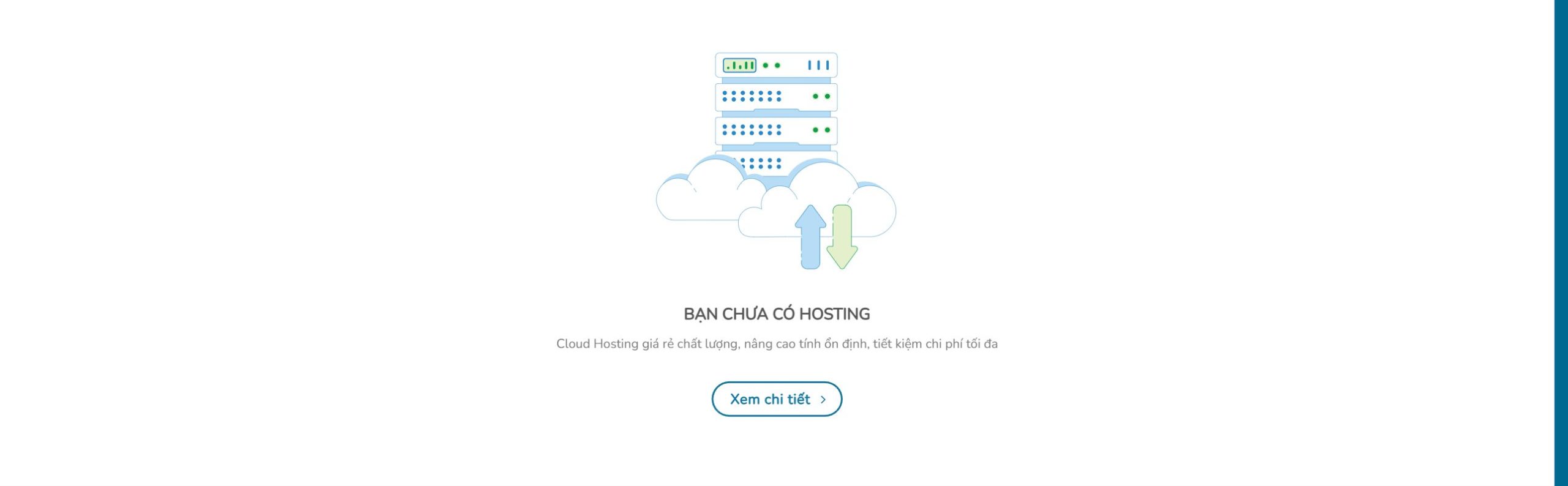 Khối dịch vụ hosting trên web mua bán theme