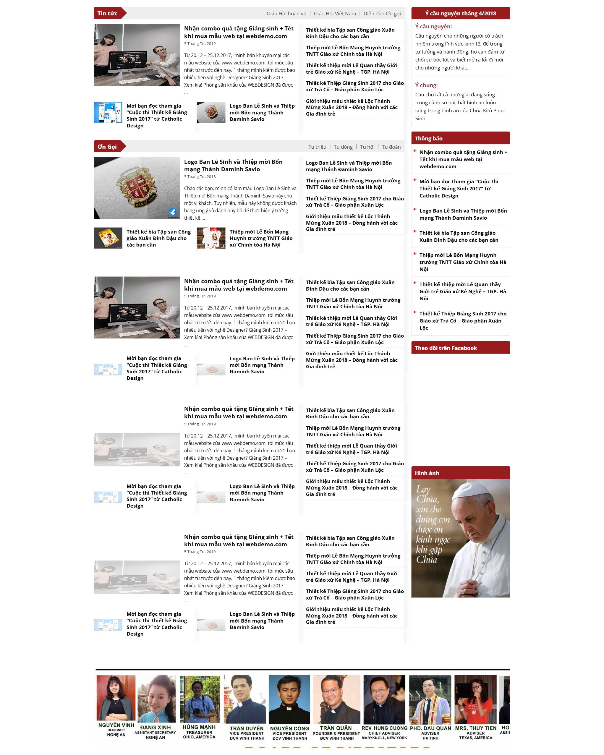 Theme tin tức - Khu vực nội dung chính theo chuyên mục và sidebar của theme tin tức