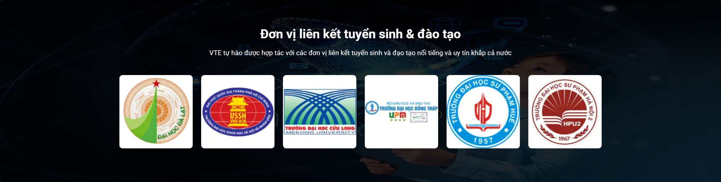 Khối đơn vị liên kết đào tạo trên theme WordPress trường dạy nghề